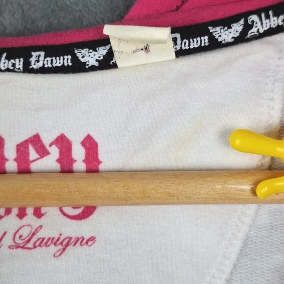 Vintage Abbey Dawn Avril Lavigne Hoodie XL Rainbow Houndstooth Y2K Punk Skater - Picture 4 of 10